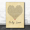 Ben Howard Only Love Vintage Heart Song Lyric Poster Print