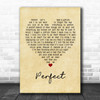 Doria roberts Perfect Vintage Heart Song Lyric Poster Print