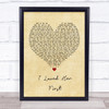 Heartland I Loved Her First Vintage Heart Song Lyric Poster Print