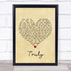 Lionel Richie Truly Vintage Heart Song Lyric Poster Print