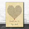 Lovebirds Want You In My Soul Vintage Heart Song Lyric Poster Print