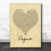Madonna Vogue Vintage Heart Song Lyric Poster Print