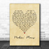 Miranda Lambert Makin' Plans Vintage Heart Song Lyric Poster Print