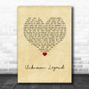Neil Young Unknown Legend Vintage Heart Song Lyric Poster Print
