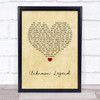 Neil Young Unknown Legend Vintage Heart Song Lyric Poster Print