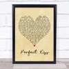 New Order Perfect Kiss Vintage Heart Song Lyric Poster Print