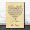 Oasis Let There Be Love Vintage Heart Song Lyric Poster Print