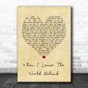 Rose Marie When I Leave The World Behind Vintage Heart Song Lyric Poster Print
