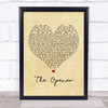 The Courteeners The Opener Vintage Heart Song Lyric Poster Print
