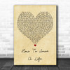 The Fray How To Save A Life Vintage Heart Song Lyric Poster Print
