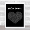 Lana Del Rey Video Games Black Heart Song Lyric Music Wall Art Print