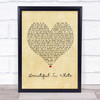 Westlife Beautiful In White Vintage Heart Song Lyric Poster Print Westlife Beautiful In White Vintage Heart Song Lyric Poster Print