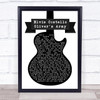 Elvis Costello Oliver's Army Black & White Guitar Song Lyric Poster Print
