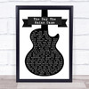 Jane Morgan The Day the Rains Came Black & White Guitar Song Lyric Poster Print