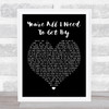 Marvin Gaye Tammi Terrell You're All I Need To Get By Heart Song Lyric Music Wall Art Print