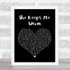 Mary Lambert She Keeps Me Warm Black Heart Song Lyric Music Wall Art Print