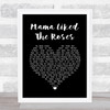 Elvis Presley Mama Liked The Roses Black Heart Song Lyric Music Poster Print