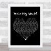 Tom Jones You're My World Black Heart Song Lyric Music Poster Print