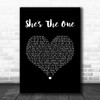 Robbie Williams She's The One Black Heart Song Lyric Music Poster Print