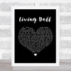 Cliff Richard and The Drifters Living Doll Black Heart Song Lyric Music Poster Print