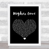 Steve Winwood Higher Love Black Heart Song Lyric Music Poster Print