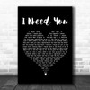 Faith Hill and Tim McGraw I Need You Black Heart Song Lyric Music Poster Print