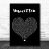 Natasha Bedingfield Unwritten Black Heart Song Lyric Music Poster Print