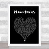 Biffy Clyro Mountains Black Heart Song Lyric Music Poster Print