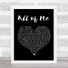 Mr. Blake All of Me Black Heart Song Lyric Music Poster Print