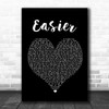 5 Seconds Of Summer Easier Black Heart Song Lyric Music Poster Print