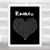 Lee Brice Rumor Black Heart Song Lyric Music Poster Print