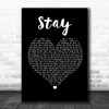 Rihanna ft. Mikky Ekko Stay Black Heart Song Lyric Music Poster Print