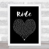 Lana Del Rey Ride Black Heart Song Lyric Music Poster Print