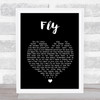 Céline dion Fly Black Heart Song Lyric Music Poster Print