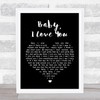 Ramones Baby I Love You Black Heart Song Lyric Music Wall Art Print