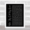 Black Veil Brides When They Call My Name Black Script Song Lyric Music Poster Print