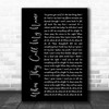 Black Veil Brides When They Call My Name Black Script Song Lyric Music Poster Print