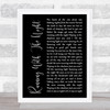 Lionel Richie Running With The Night Black Script Song Lyric Music Poster Print