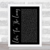 Passenger Life's For The Living Black Script Song Lyric Music Poster Print