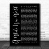 Peabo Bryson & Regina Belle A Whole New World Black Script Song Lyric Music Poster Print