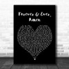 Randy Travis Forever And Ever, Amen Black Heart Song Lyric Music Wall Art Print