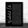 Alter Bridge Wonderful Life Black Script Song Lyric Music Poster Print