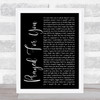 Matt Stell Prayed For You Black Script Song Lyric Music Poster Print