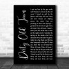 The Pogues Dirty Old Town Black Script Song Lyric Music Poster Print