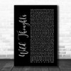 DJ Khaled with Rihanna Wild Thoughts Black Script Song Lyric Music Poster Print