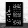 Green Day Good Riddance Black Script Song Lyric Music Poster Print