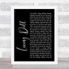 Cliff Richard and The Drifters Living Doll Black Script Song Lyric Music Poster Print
