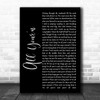 Tyler Childers All Your'n Black Script Song Lyric Music Poster Print