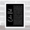 Walker McGurie Color Pink Black Script Song Lyric Music Poster Print