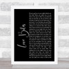 Def Leppard Love Bites Black Script Song Lyric Music Poster Print